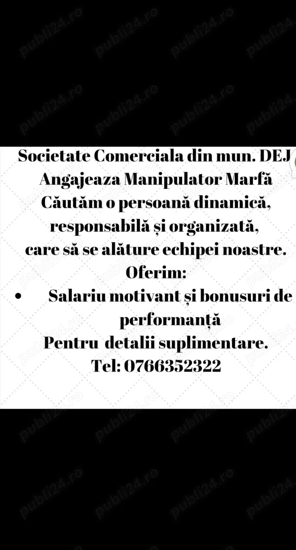 Angajez manipulant marfa!