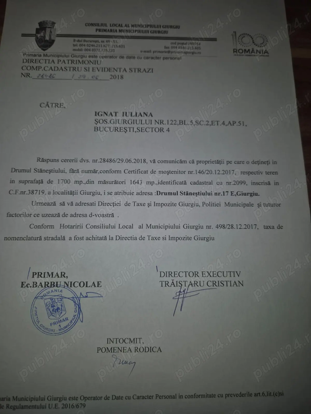 Teren intravilan de vanzare