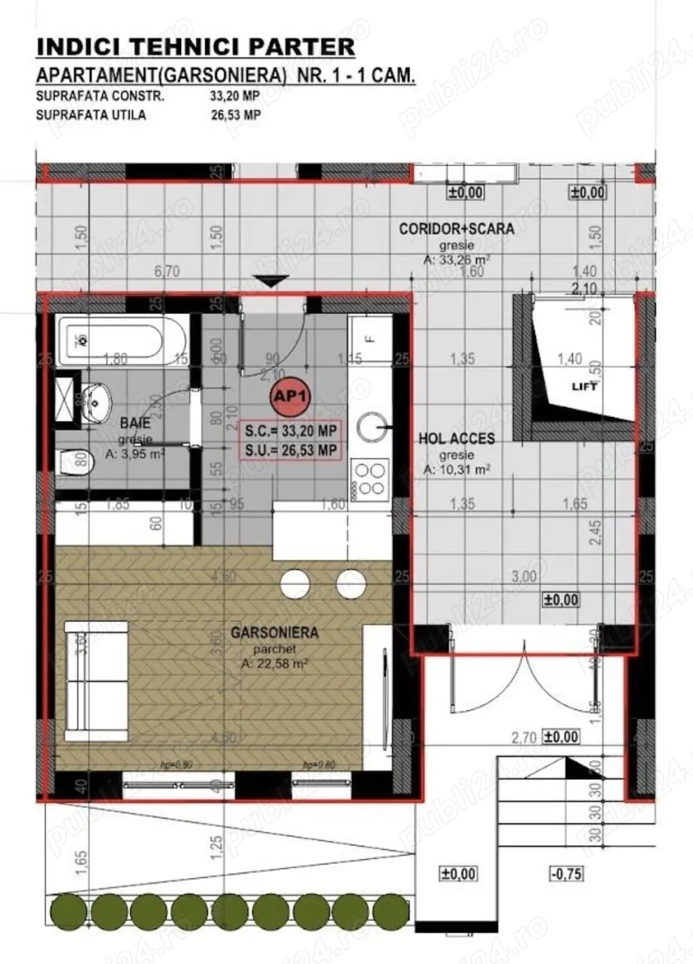 Vând studio garsoniera noua cu loc parcare, Sanmartin, Băile Felix