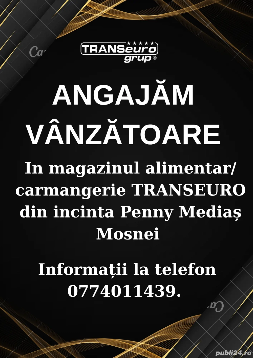 Angajam vanzatoare 