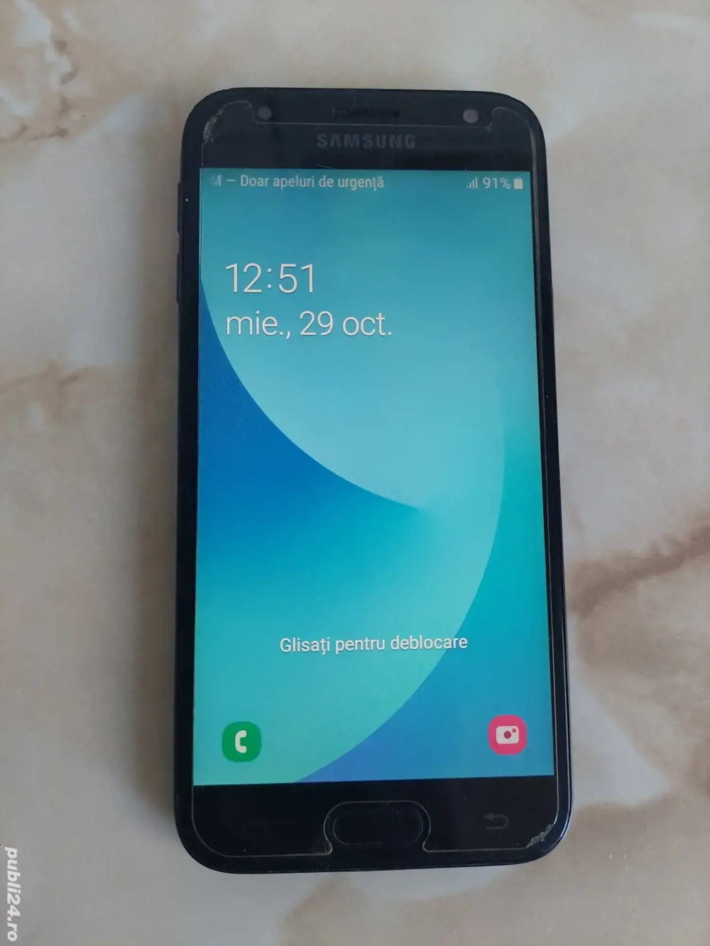 Vând Samsung Galaxy J3 2017 DUOS Negru [cu trei probleme] [poze reale]