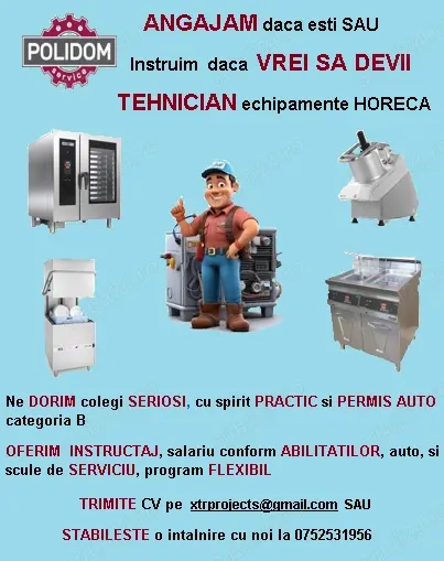 Angajam Tehnician echipamente HORECA