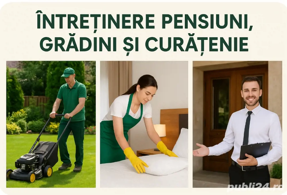 Servicii Profesionale de Curățenie   Pensiuni, Vile, Grădini, Spații de Vacanță