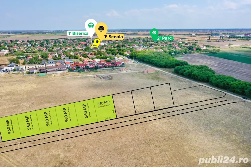 Parcela Intravilan | 560 MP | Proiect Duplex | Covaci | Comision 0