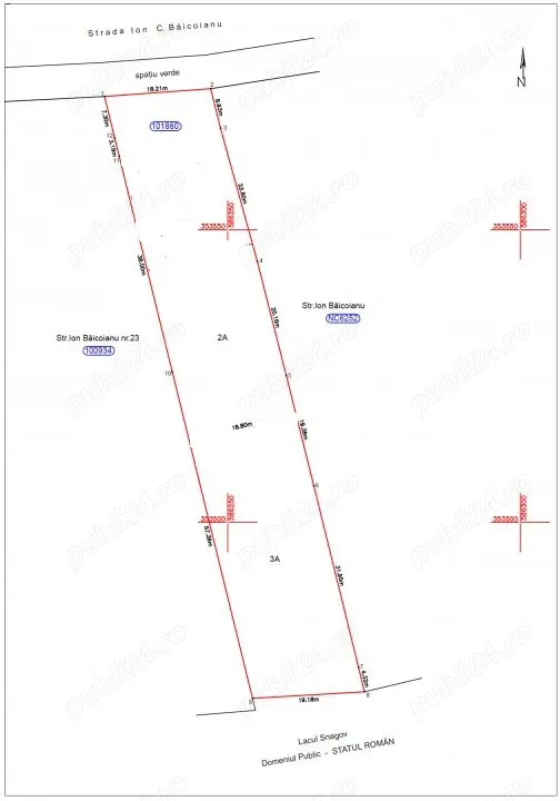 Tancabesti, Teren 1976 mp Dubla deschidere 20m