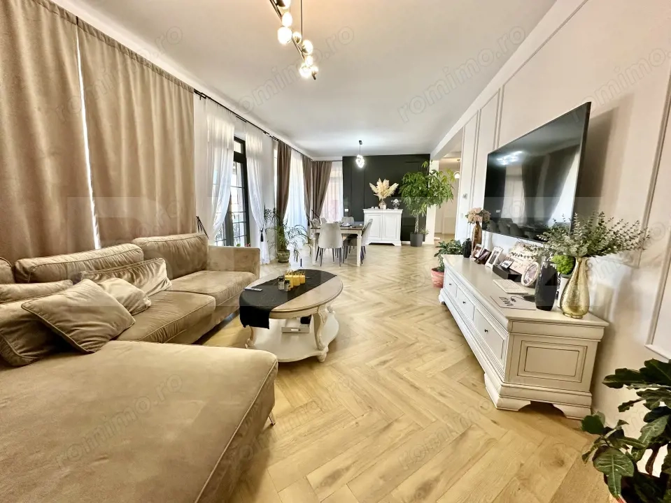 Casă superbă, pe un singur nivel, 284 mp, mobilată lux 
