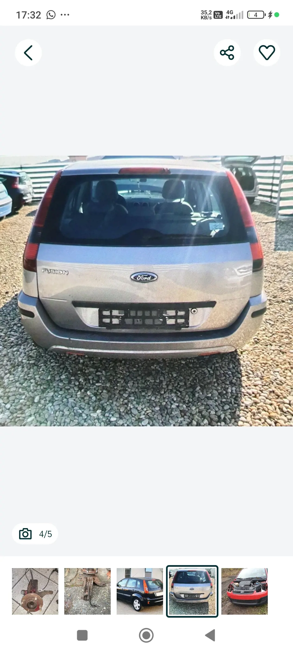 Fuzeta ford fusion 2002-2012 