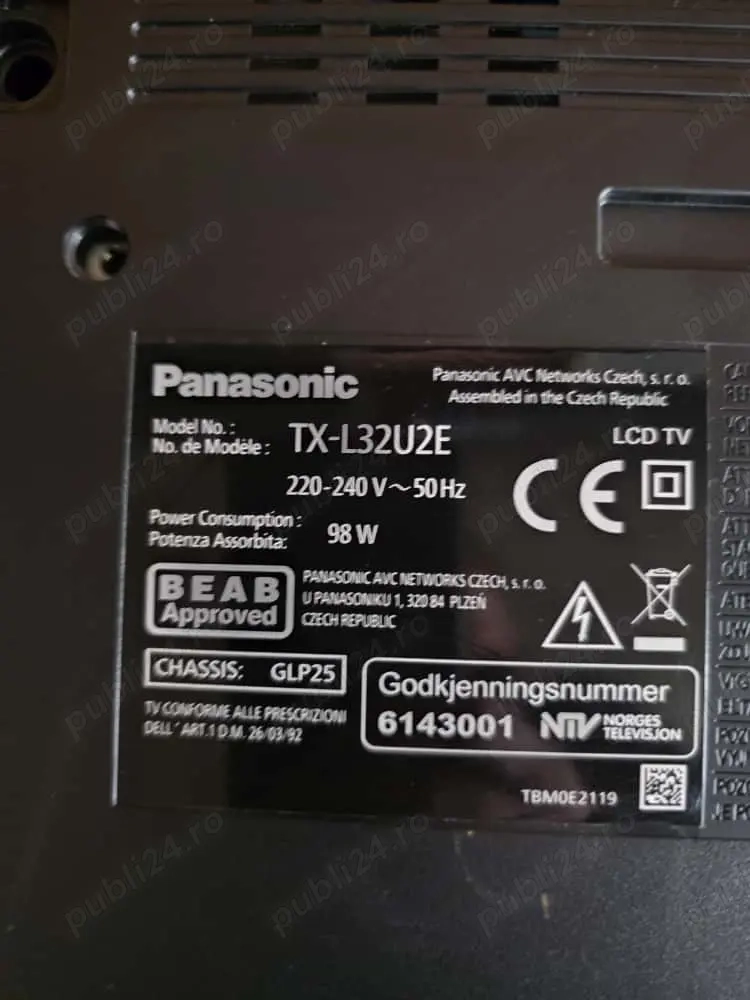 Dezmembrez tv Panasonic tx-l32u2e