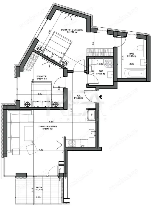 3 camere Vedere Superba in Mosilor la 8 min Metrou Obor