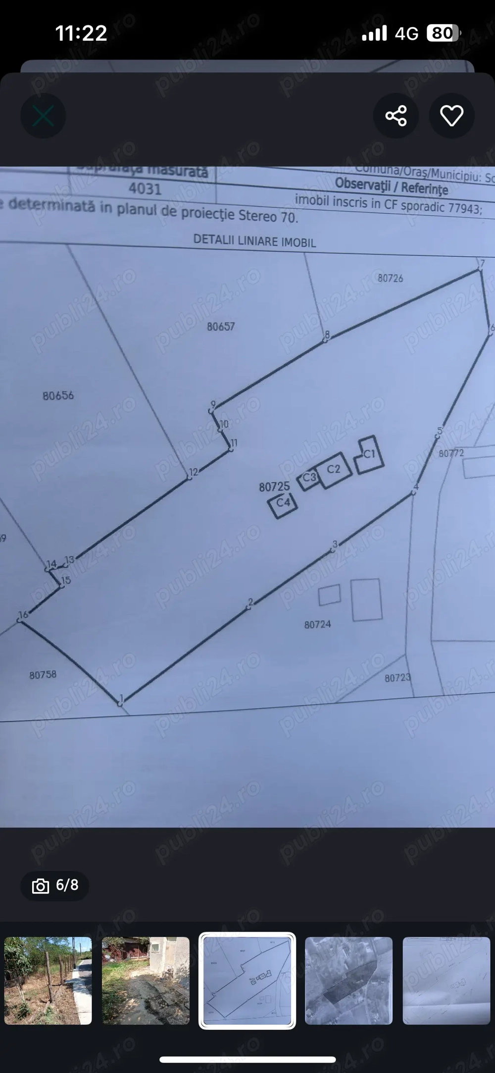 Teren intravilan cu casă bătrânească și anexe 