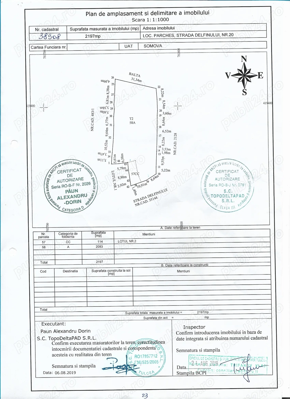 Teren de vanzare in Parches, jud. Tulcea