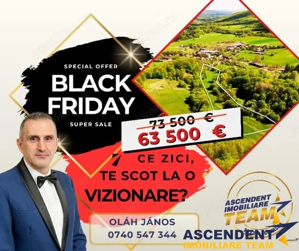 FILM! Teren extravilan cu priveliste deosebita, 11.306 mp, Malnas-Bai, Covasna