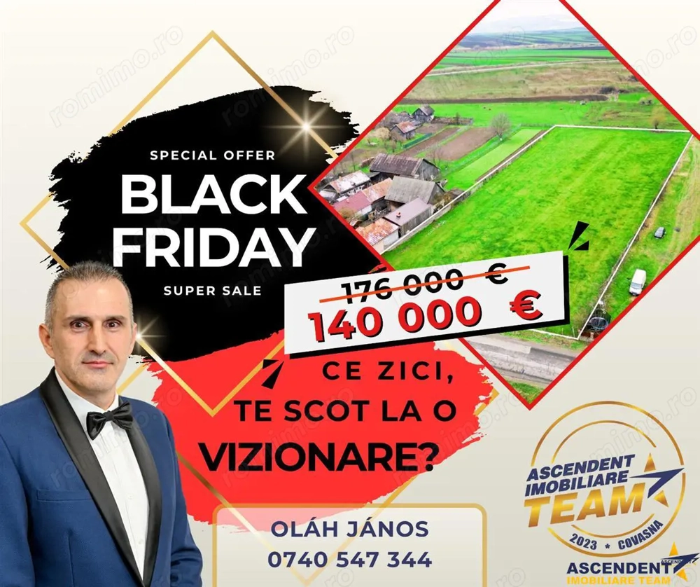 Teren strategic pentru dezvoltare si investitie, 8.000 mp intravilan valoros, Sanzieni, Covasna