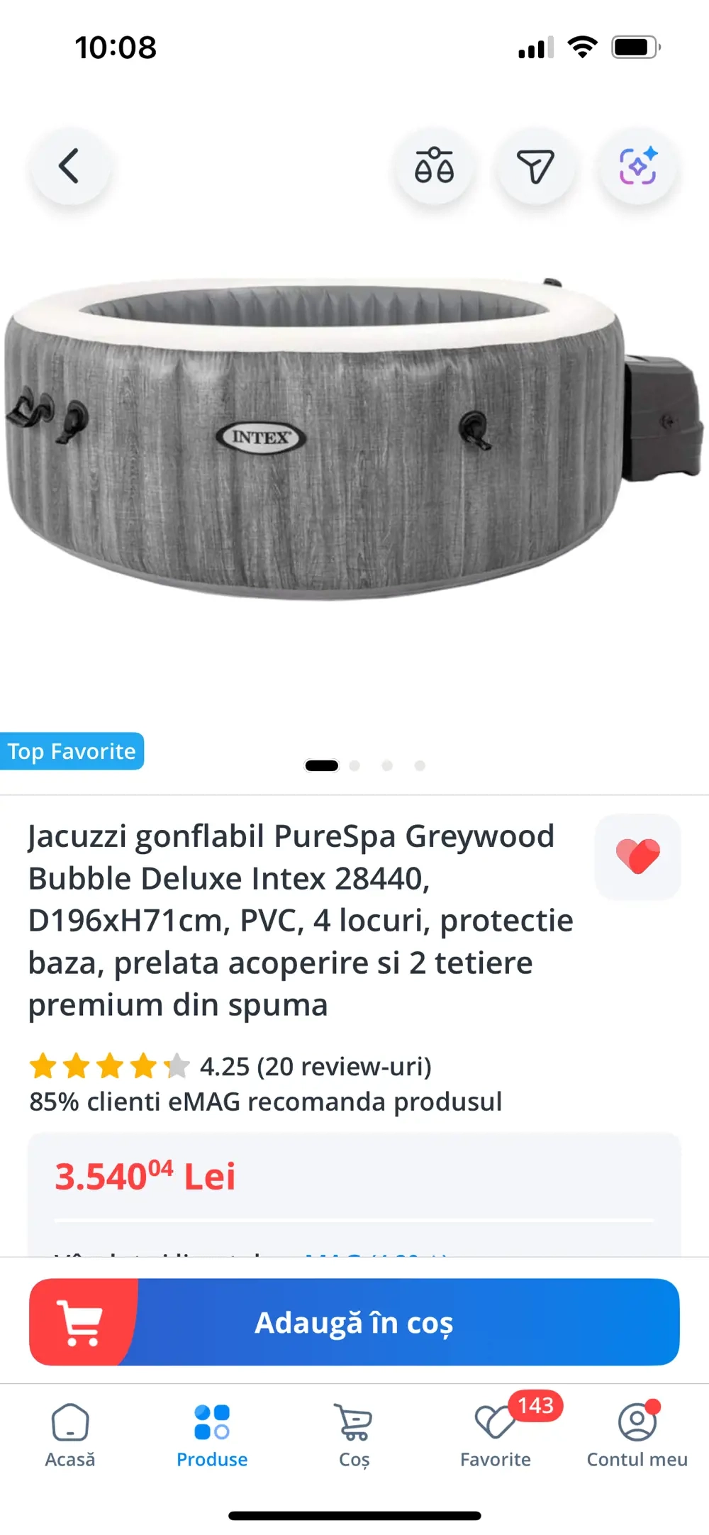 Vand Jacuzzi 4 persoane Intex 