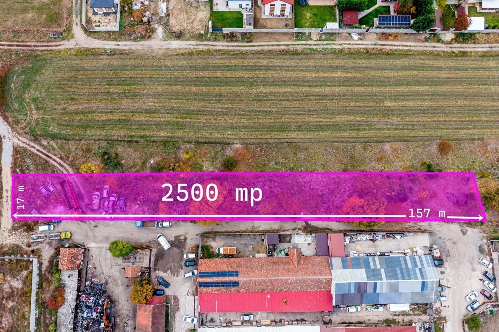 Teren de 2500 mp cu posibilitate de parcelare în Bujac Arad