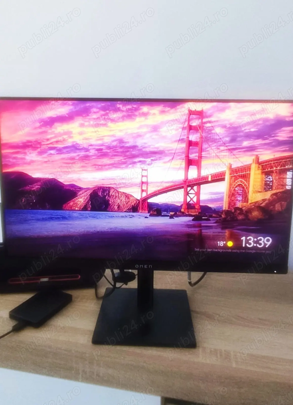 Monitor HP OMEN Gaming, Full HD, 24", 165 Hz, AMD Freesync Premium
