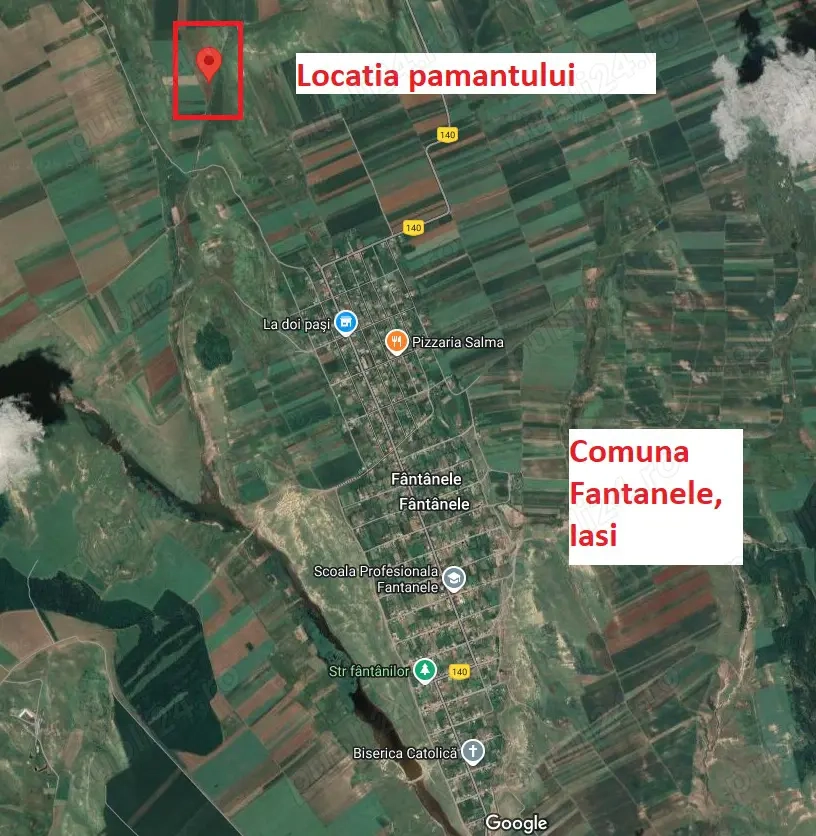 Teren extravilan 1ha arabil Jud Iasi Comuna Fantanale