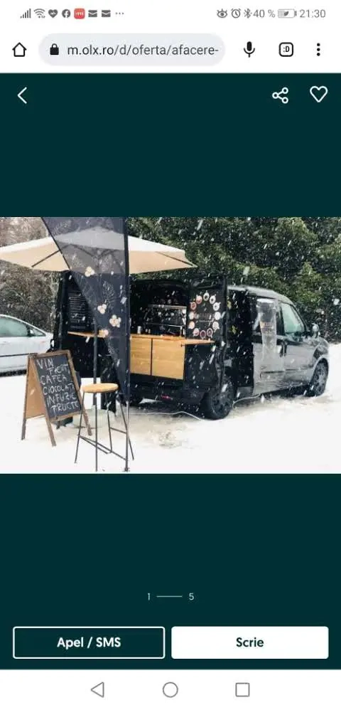 Vand Fiat Doblo Coffee Truck.