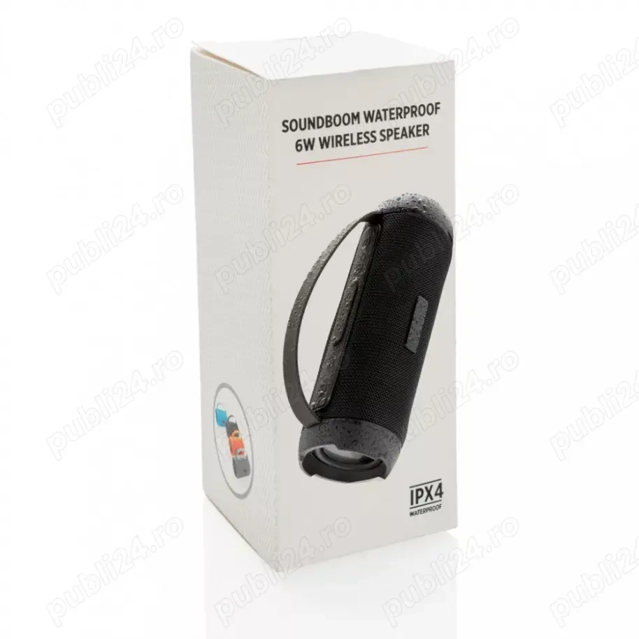 Sigilat Soundboom boxa portabila wireless 6W higrofuga ideal cadou