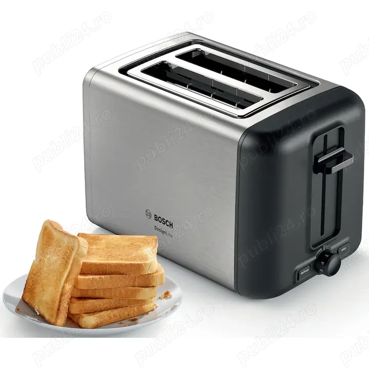 Sigilat Prajitor de paine Bosch TAT3P420 970 W 2 felii Argintiu Negru