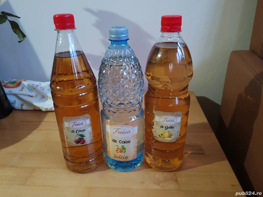 Vand Țuică(Palincă) de Prune productie proprie 100% Naturala dublu distilata! 