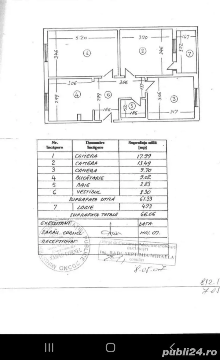 închiriez apartament 3 camere