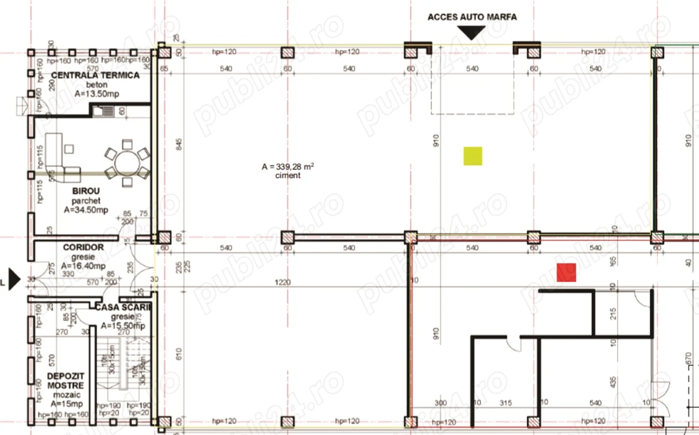 Inchiriem HALA 340 mp in Marasti