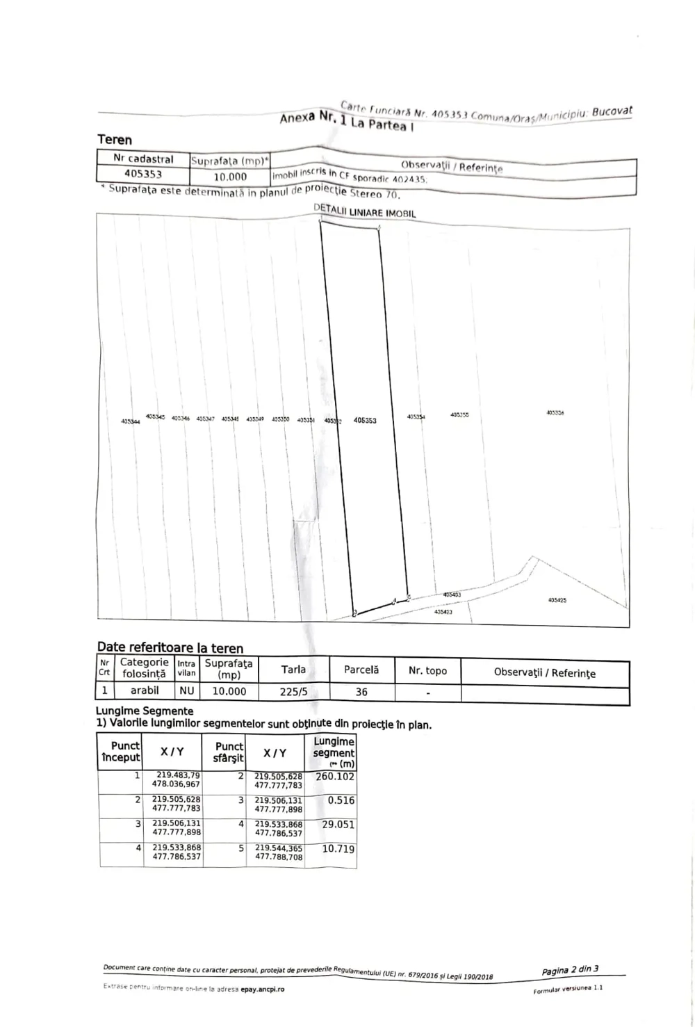 Proprietar, vand teren la Bucovat