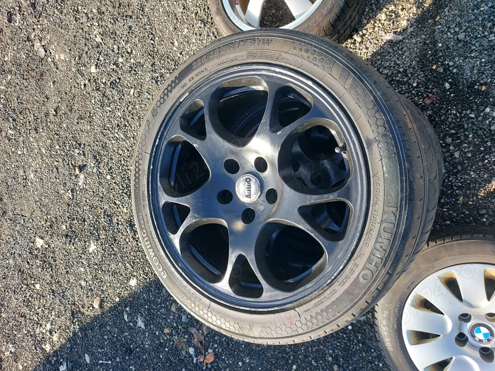 Vând set jante aliaj Alessio cu anvelope 225/45 zR17Kumho Ecowing ES31