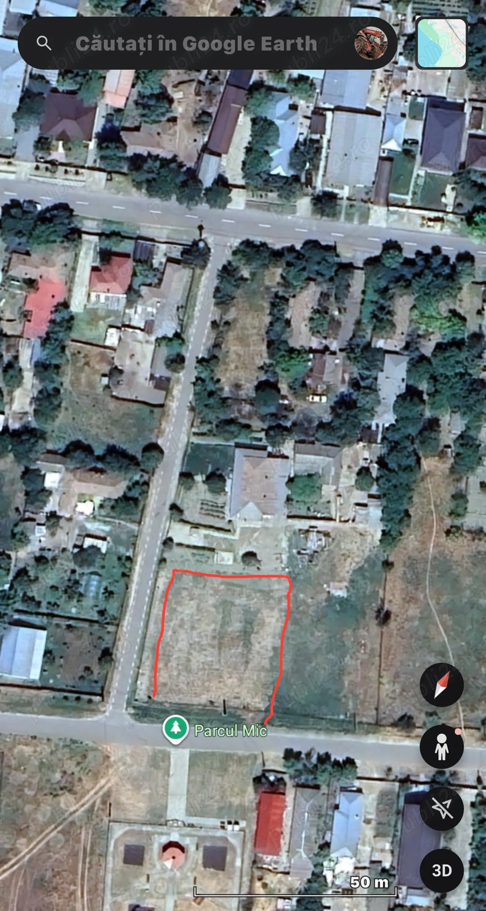 Teren intravilan 1200mp