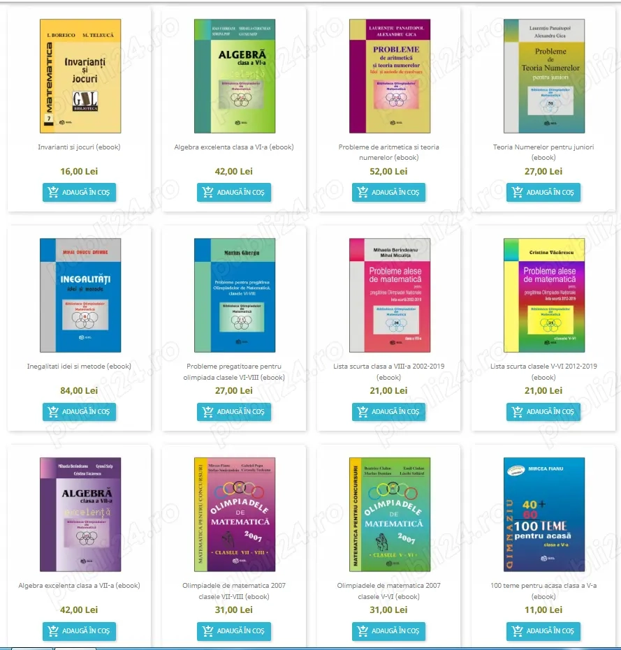 Olimpiada de matematica! Carti in format digital!