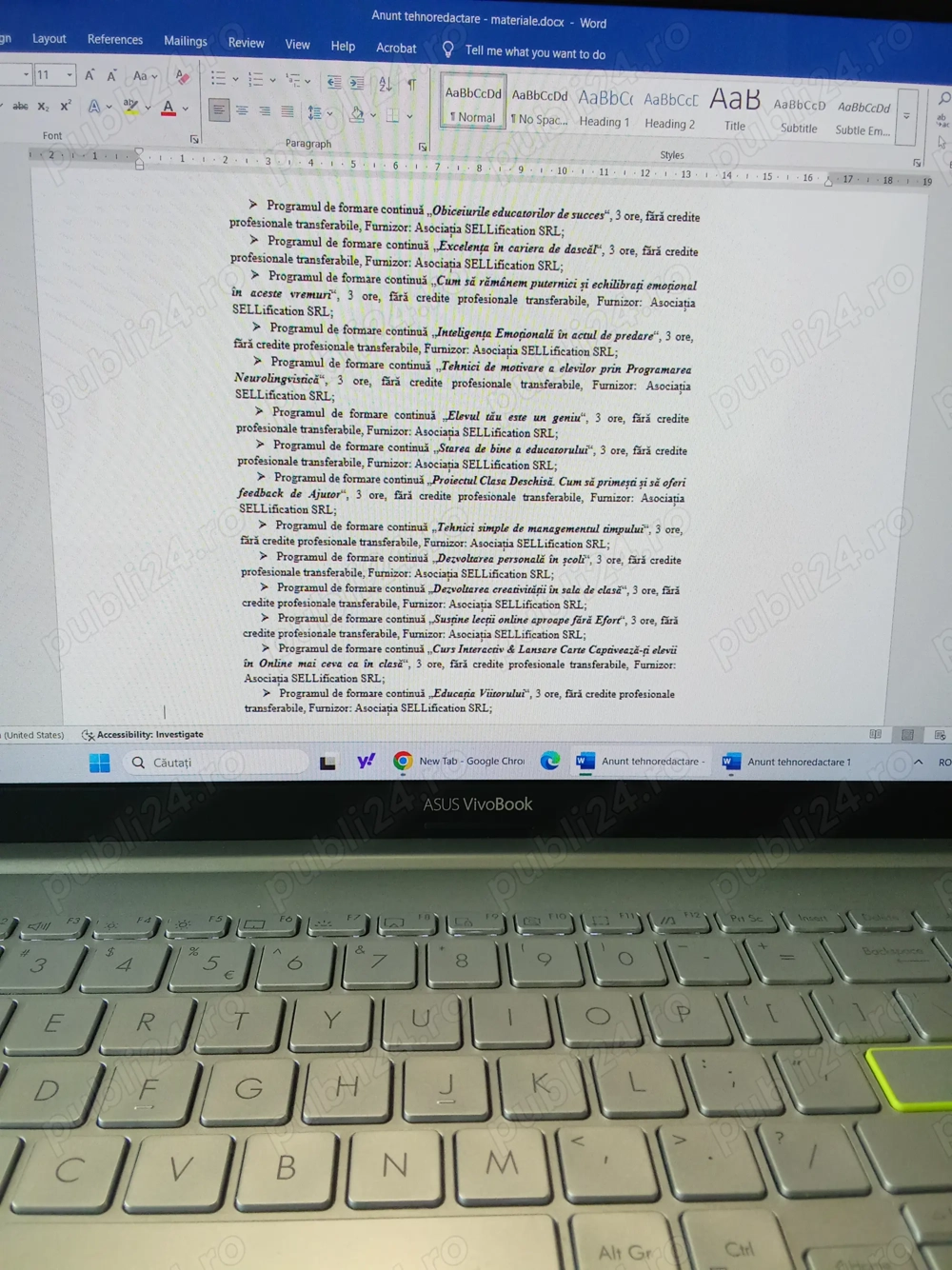 Tehnoredactez și corectez documente diverse