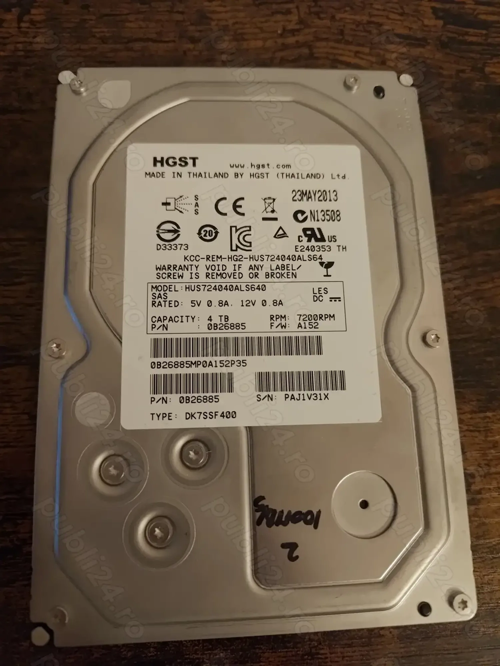 Hard Disk   Hdd HGST 4TB SAS, 6Gbps