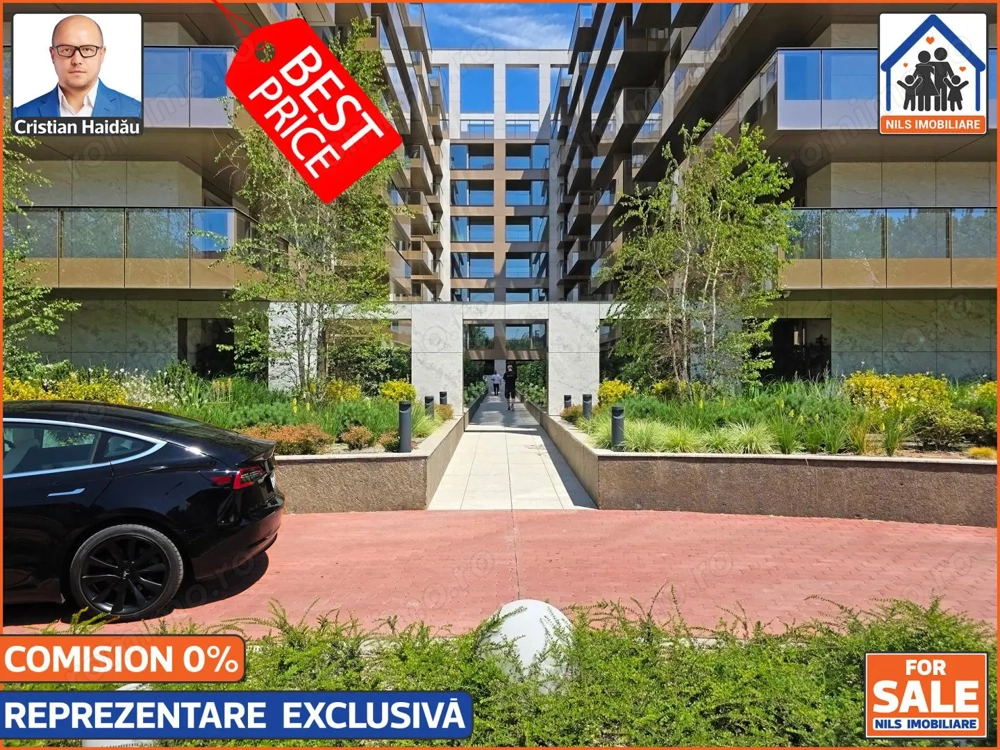 Best price! Ap 3 cam, 2 bai, balcon, parcare | Cortina 126 - Pipera