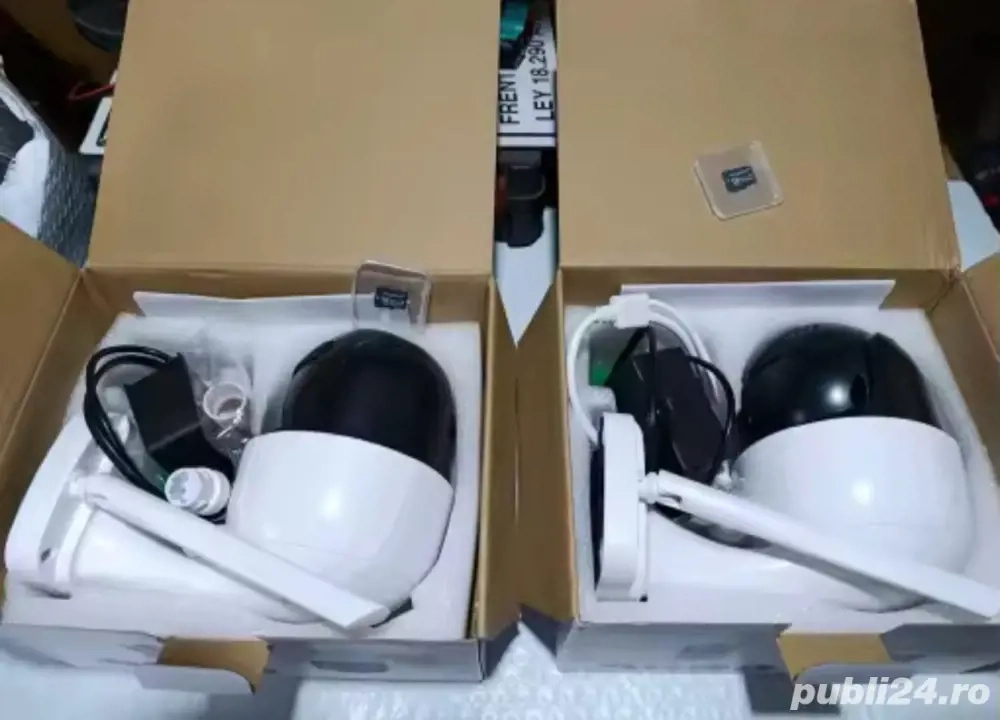 Cameră supraveghere exterior WiFi 360  nouă + card + ghid instalare