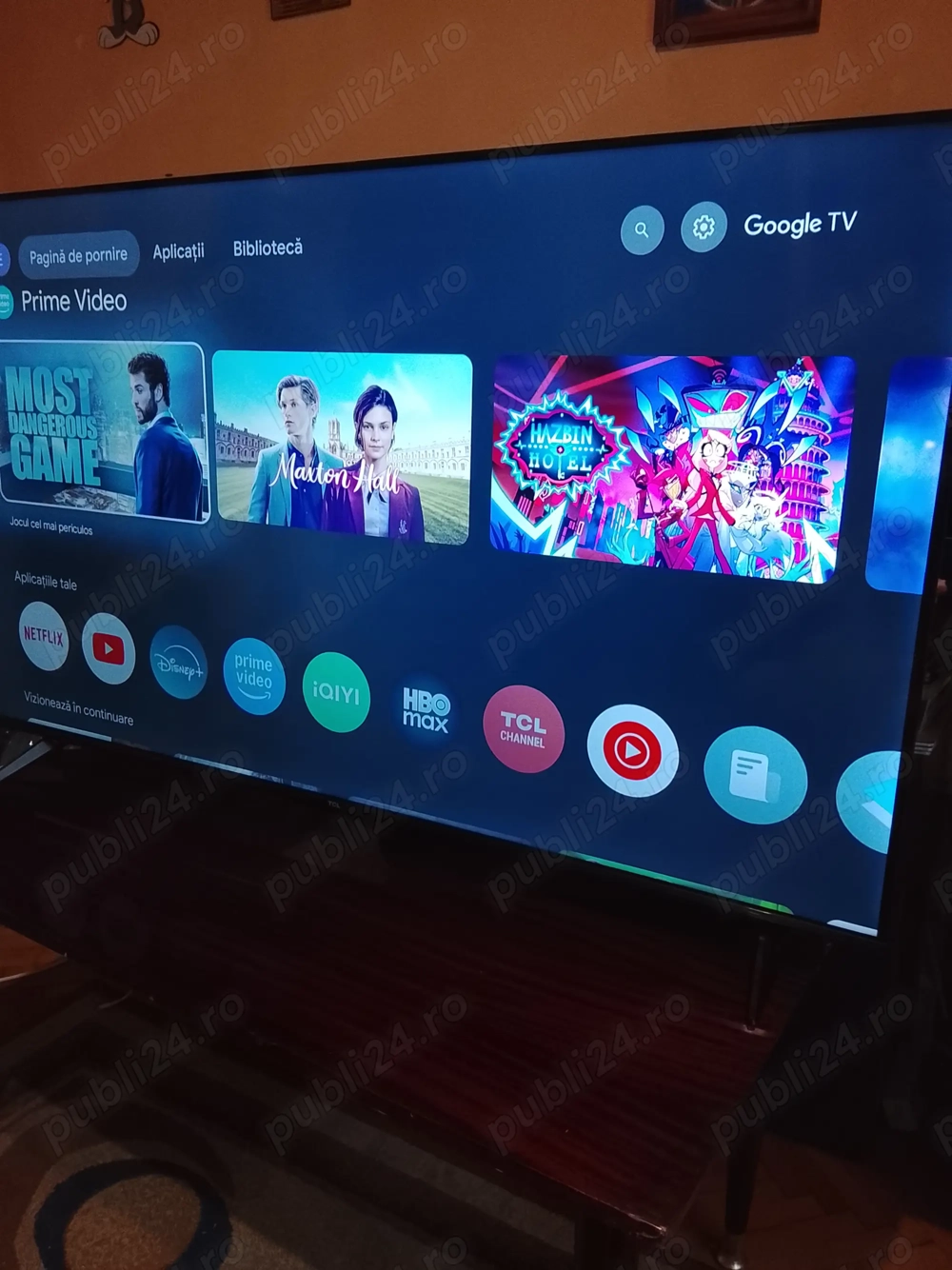 Vând TV TCL 164 cm ultra HD 4k