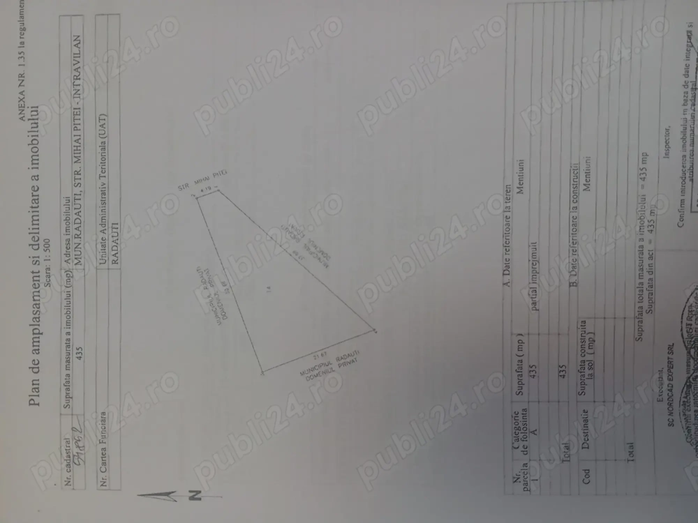 Teren intravilan 791mp Radauti