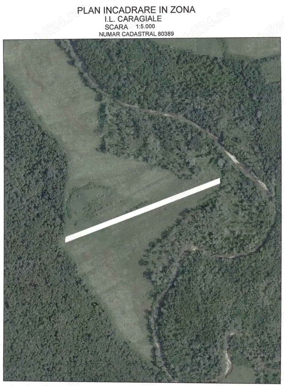1 ha teren extravilan arabil I.L. Caragiale Dâmbovița, drum + pârâu
