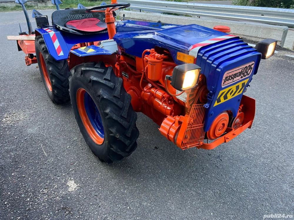 Tractoras articulat Pasquali  4x4 cu freza si scarificator
