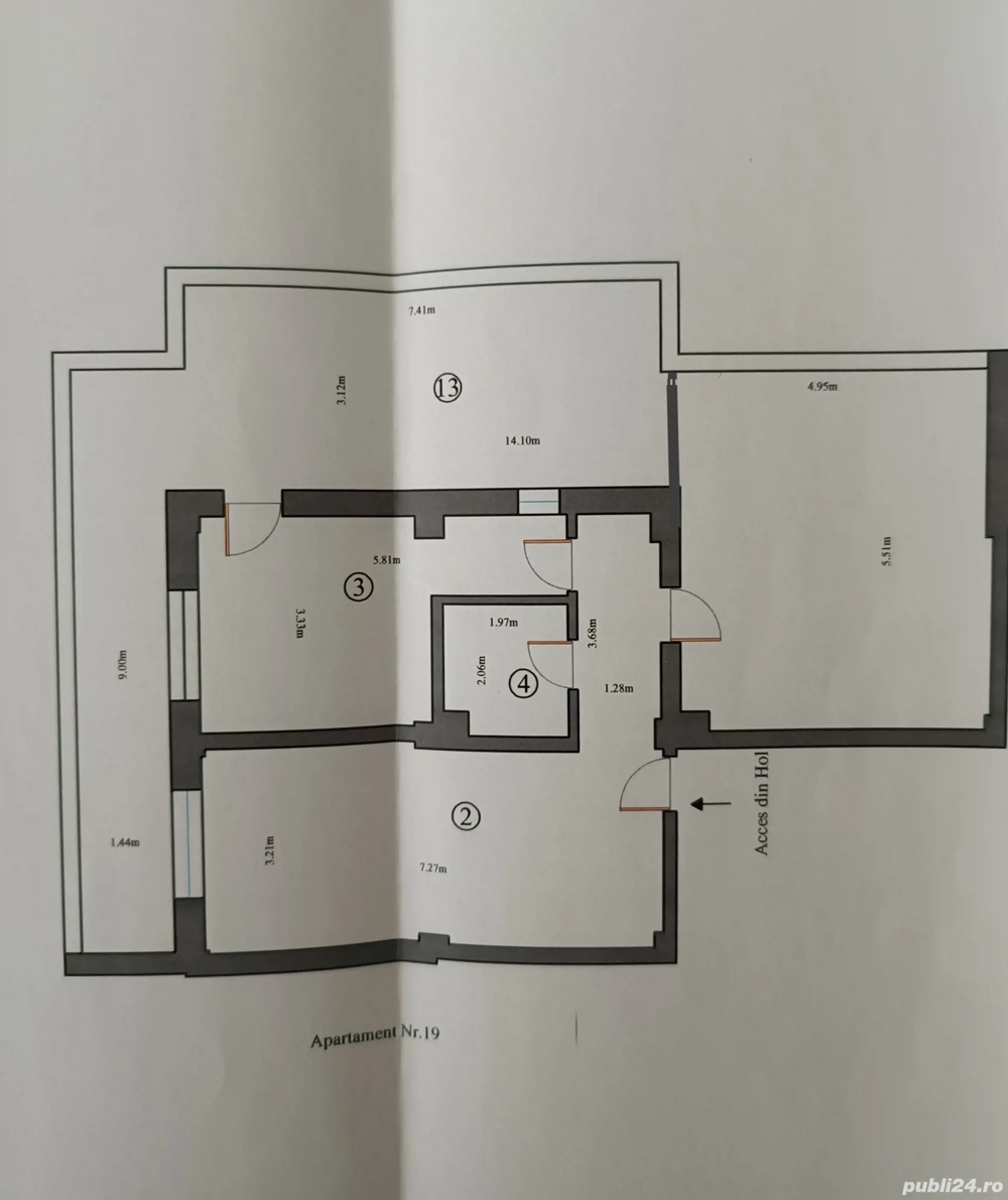 Navodari -Bloc Nou - Apartament 3 camere ULTRACENTRAL