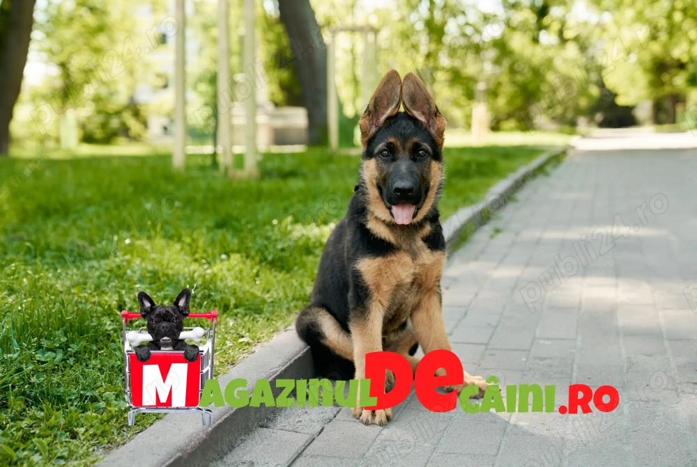 HRANA GRATUITA-Ciobanesc German de Vanzare-Pentru paza si companie-Factura,Microcip,Carnet-Livrare