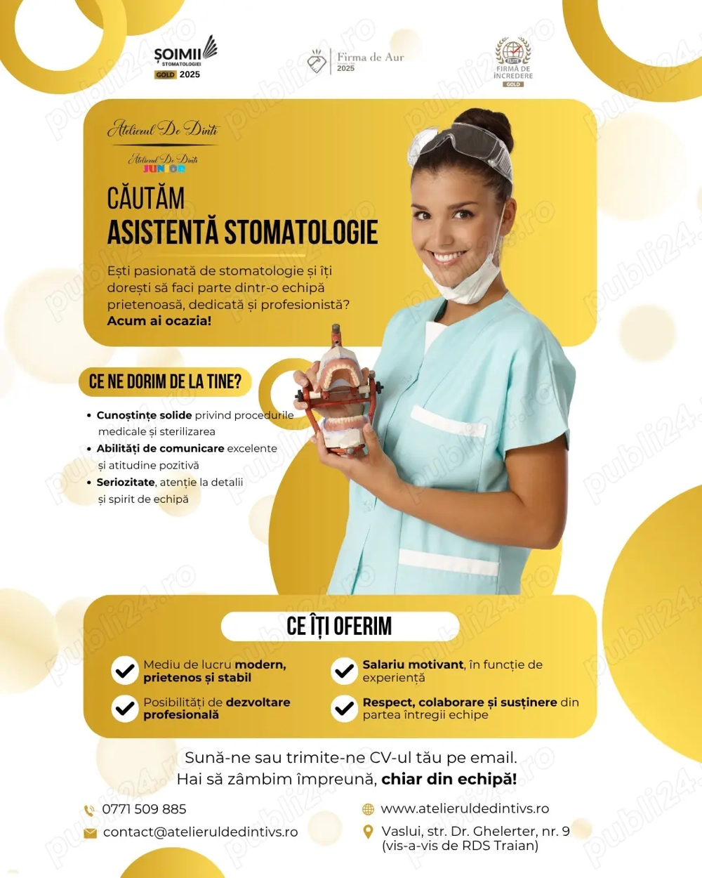 Angajam Asistenta Medicala Full Time