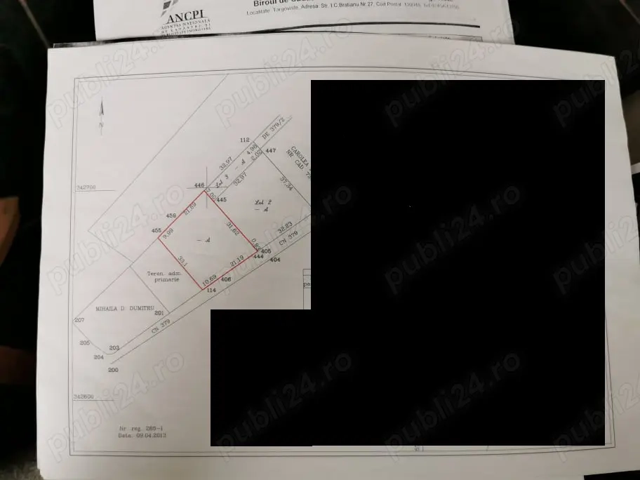 Teren intravilan 1135 mp Samurcași   Crevedia - Str.Modolea