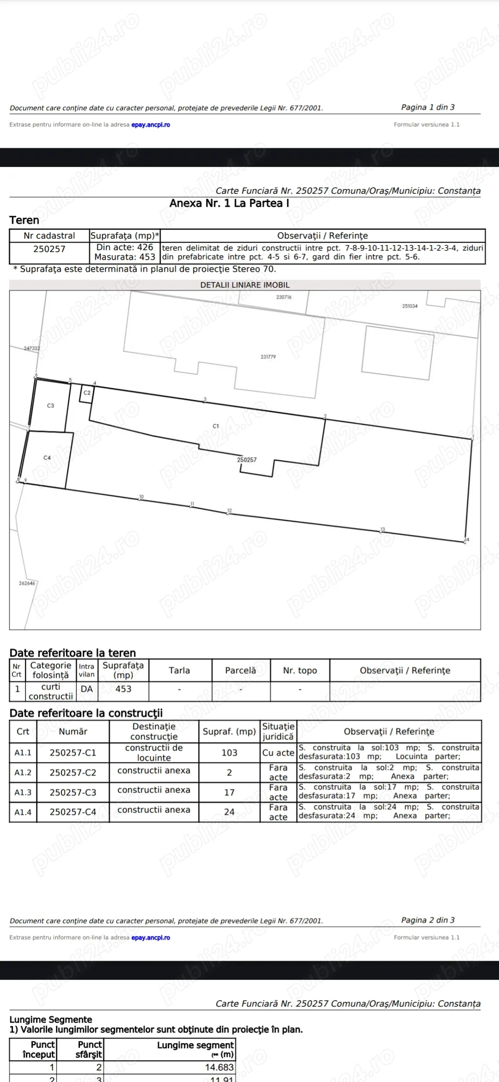 Vând teren 450 mp   Strada Școlii nr. 22, zona Gară Abator, Constanța