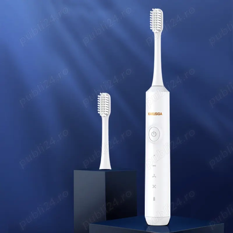 Periuță de Dinți Electrică ,Kakusiga KSC-1541 Ultra-Sonic, 500mAh, Adulti , Waterproof, Alb
