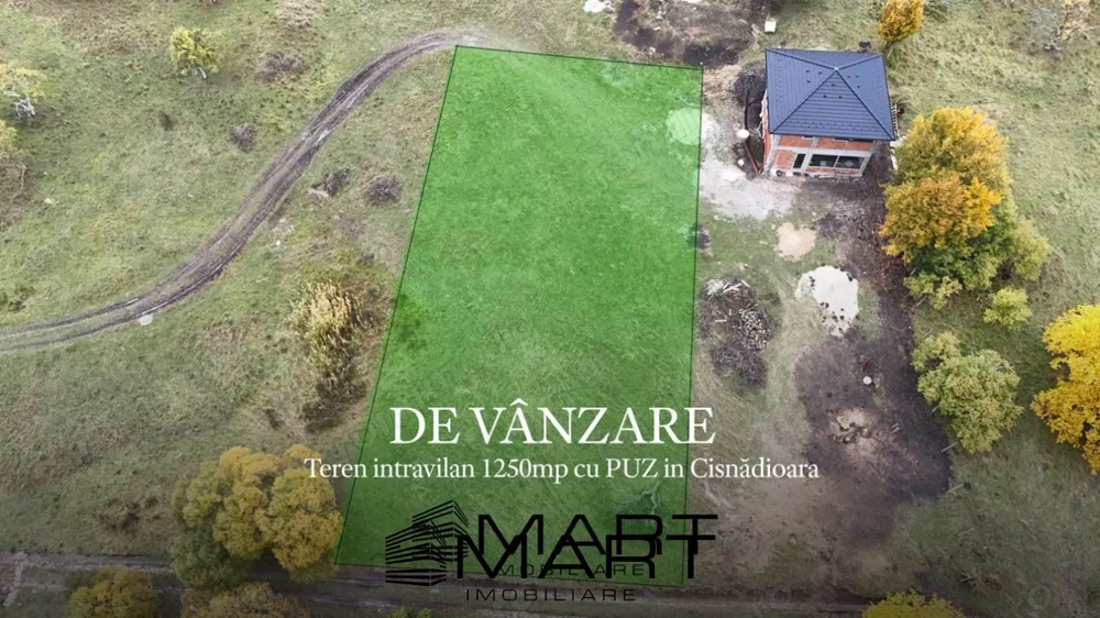 Teren intravilan 1250mp  cu PUZ in Cisnădioara