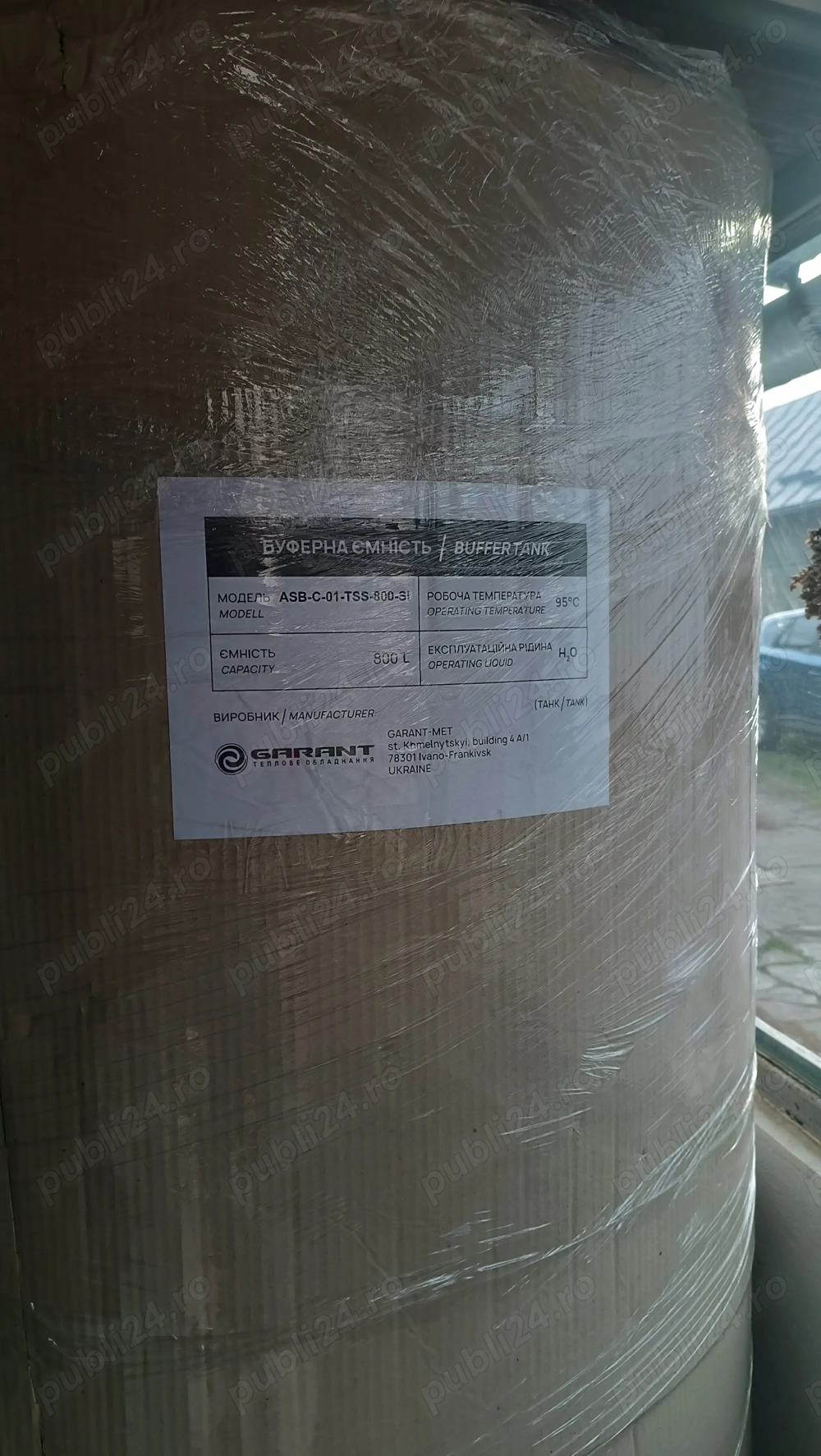 Pufer de INOX pentru centrala térmica 