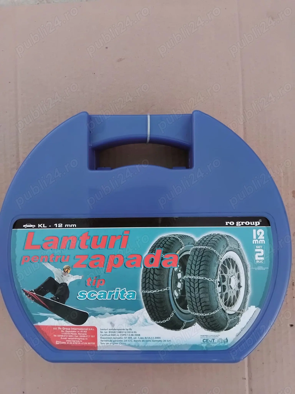 Lanturi auto antiderapante pentru zapada noi, in cutie, set 2 bucati