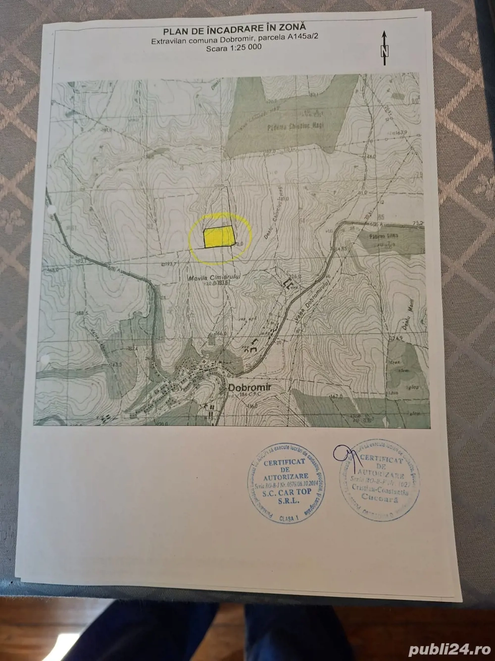 vand teren extravilan Dobromir