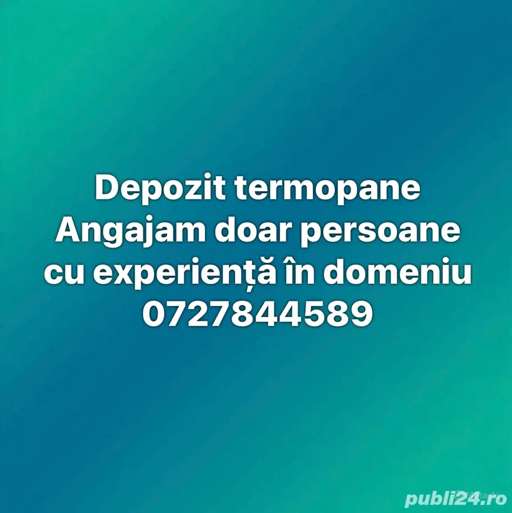 angajez in domeniul termopanelor
